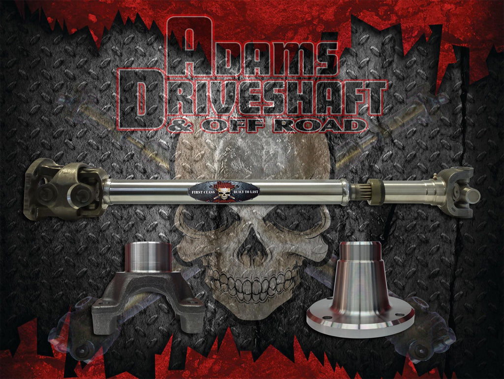 Adams Driveshaft Off Road Drive Shaft Adams Driveshaft JK Front 1350 CV Driveshaft Heavy Duty Series Greasable U-Joint - ASDJK-1350F-G