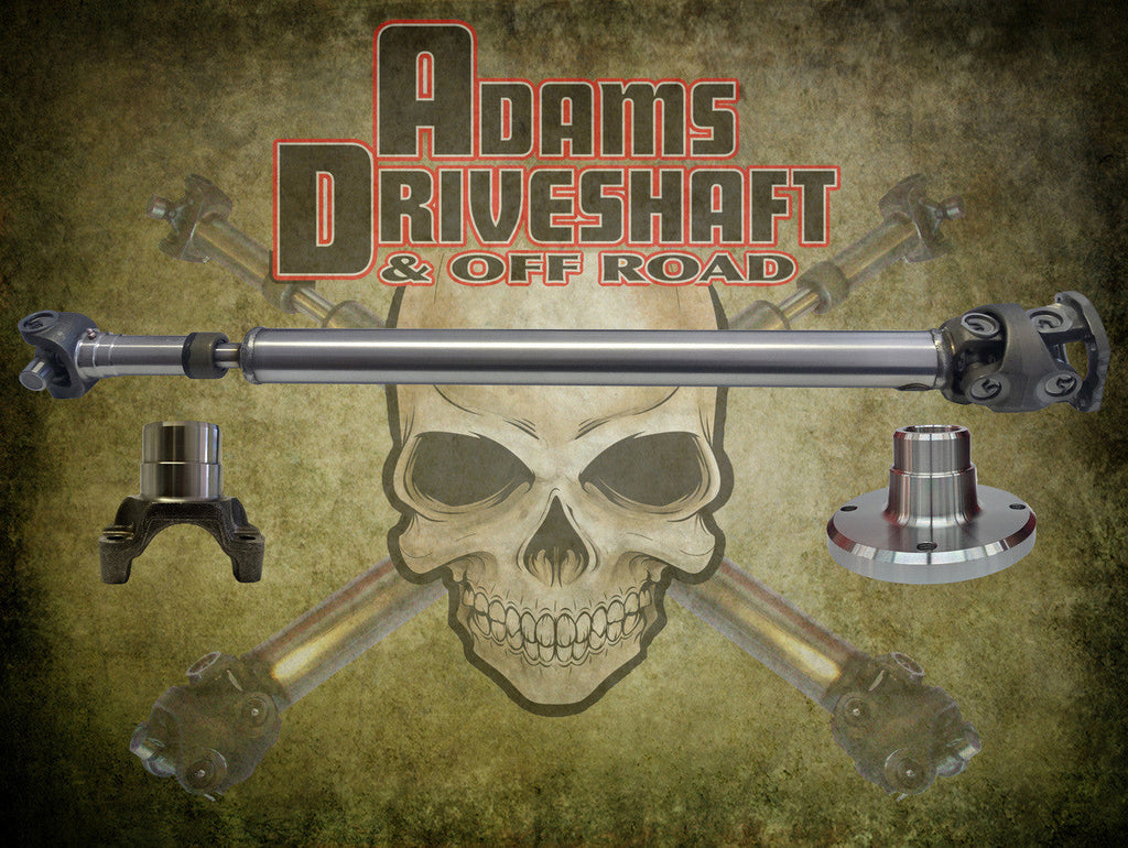 Adams Driveshaft Off Road Drive Shaft 2018-Present Jeep Wrangler JL Rear 1350 Solid CV Driveshaft 4 Door Rubicon Pinion Yoke Style Adams Driveshaft - ASDJL-1350R-S4D-RUB