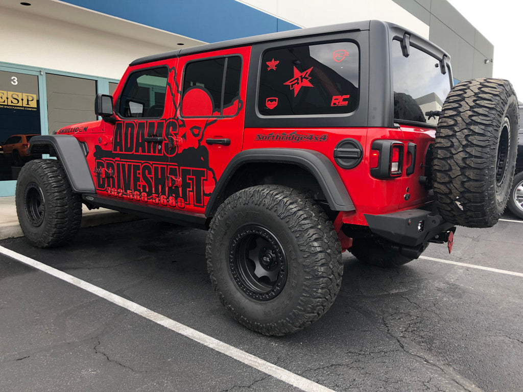 Adams Driveshaft Off Road Drive Shaft 2018-Present Jeep Wrangler JL Rear 1350 Solid CV Driveshaft 4 Door Rubicon Pinion Yoke Style Adams Driveshaft - ASDJL-1350R-S4D-RUB