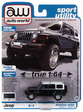 Load image into Gallery viewer, AutoWorld WR3 Auto World 2017 Jeep Wrangler Chief Edition (Rhino Body Color w/White Roof &amp; White Side Stripe) 1:64 Diecast