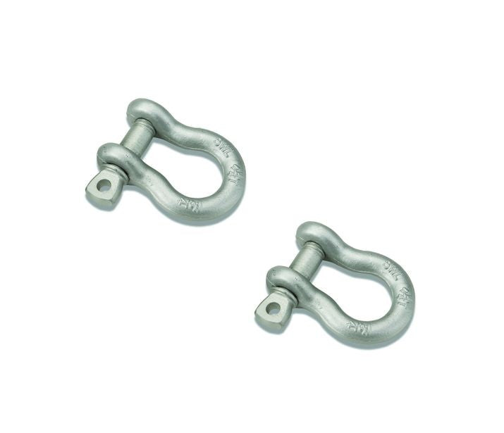 Bestop Bumper D-Ring Bestop - HighRock 4x4 Shackle/D-Ring - Universal (Silver, Retail packaged, Pair) - 42921-00