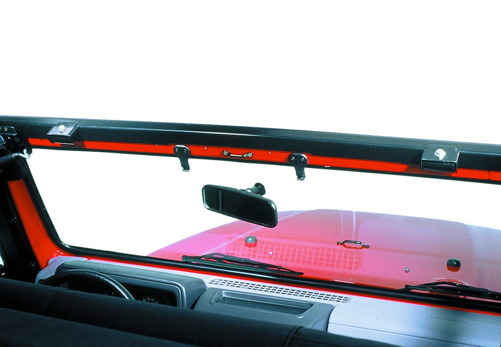 Bestop Windshield Channel Bestop - Windshield Channel - '97-06 Wrangler TJ (1-piece no-drill header design) - 51238-01