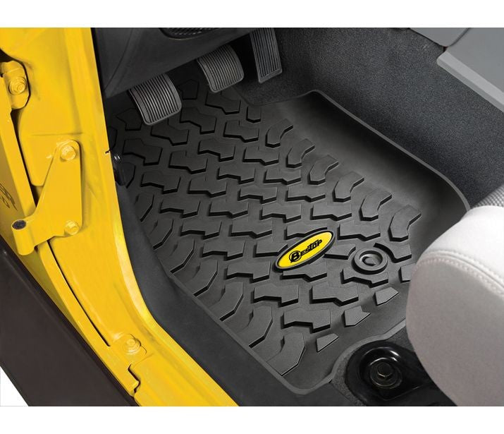 Bestop Floor Mat Set Floor Mats - '07-13 Wrangler JK; Front (Black) - 51500-01