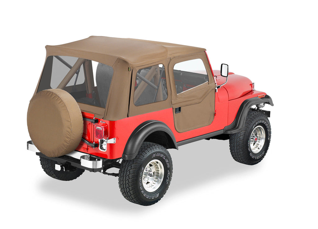 Bestop Soft Top Supertop Classic - '55-75 CJ5 / '52-62 M38A1 (Tan; Clear Windows) - 51595-04