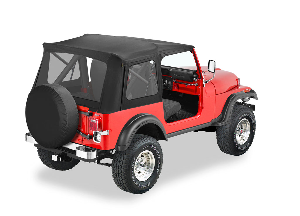 Bestop Soft Top Supertop Classic - '76-86 CJ7 / '87-95 Wrangler YJ (Black Denim; Clear Windows) - 51599-15