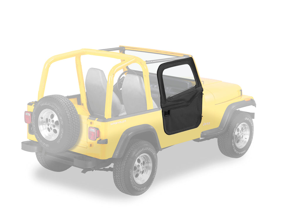 Bestop Door Bestop - Full Fabric Doors - '80-86 CJ7 / '87-95 Wrangler YJ (Black Denim) - 51783-15