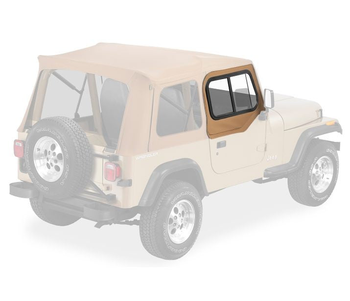 Bestop Door Bestop - Upper Door Sliders - '88-95 Wrangler YJ (Spice; Single Sliding Window) - 51786-37