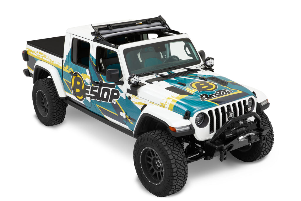 Bestop Soft Top Sunrider for Hardtop - '20-23 Gladiator / '18-23 Wrangler JL (Black Diamond) - 52454-35