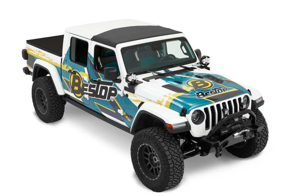 Bestop Soft Top Sunrider for Hardtop - '20-23 Gladiator / '18-23 Wrangler JL (Black Diamond) - 52454-35