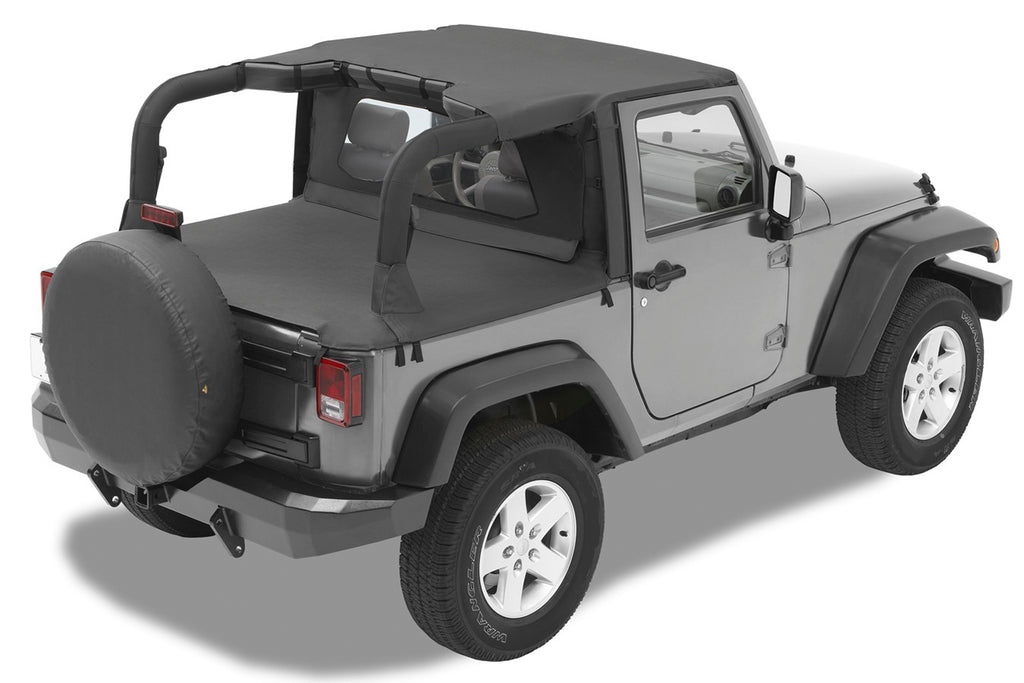 Bestop Soft Top Bestop - Header Targa Bikini - '07-09 Wrangler JK 2-Door (Black Diamond) - 52580-35
