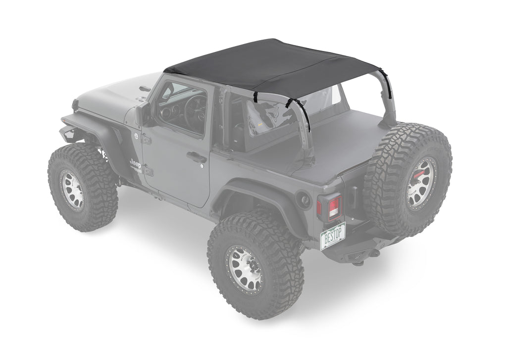 Bestop Soft Top Header Safari Bikini - '18-22 Wrangler JL 2-Door (Black Diamond) - 52609-35