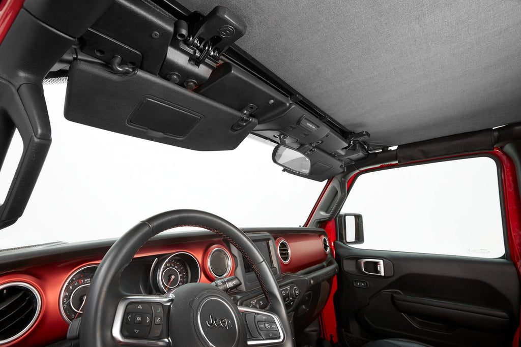 Bestop Soft Top Header Safari Bikini - '18-22 Wrangler JL 4-Door (Black Diamond) - 52610-35