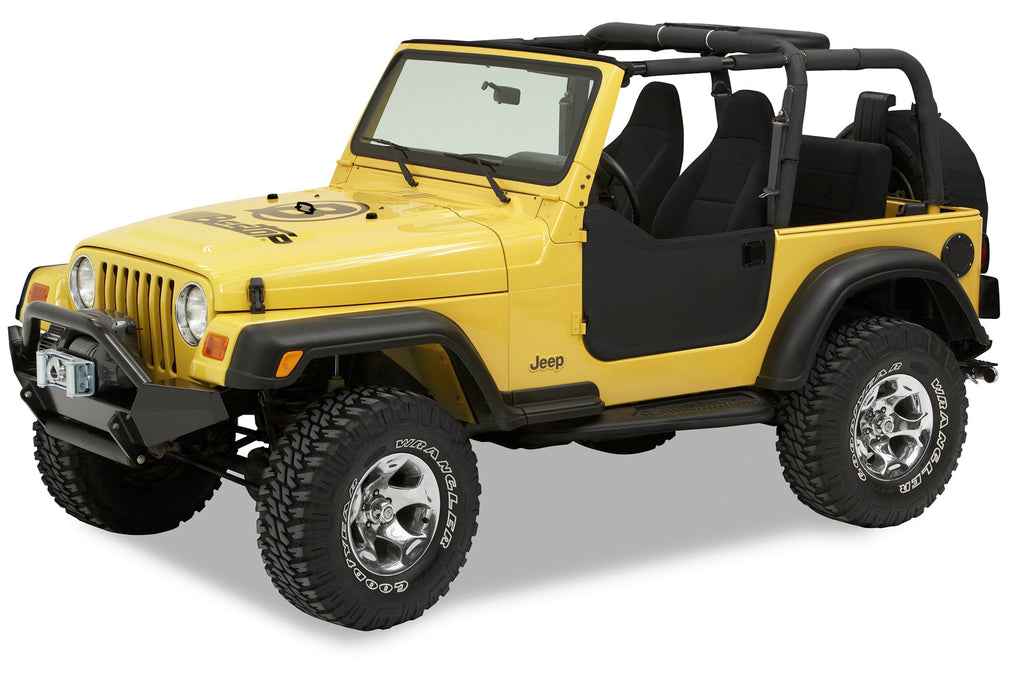 Bestop Door Bestop - Lower Fabric Doors - '97-06 Wrangler TJ (Black Diamond) - 53039-35