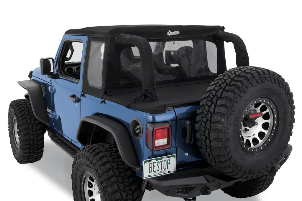 Bestop Soft Top Halftop Soft Top - '18-23 Wrangler JL 2-Door (Black Twill) - 53903-17