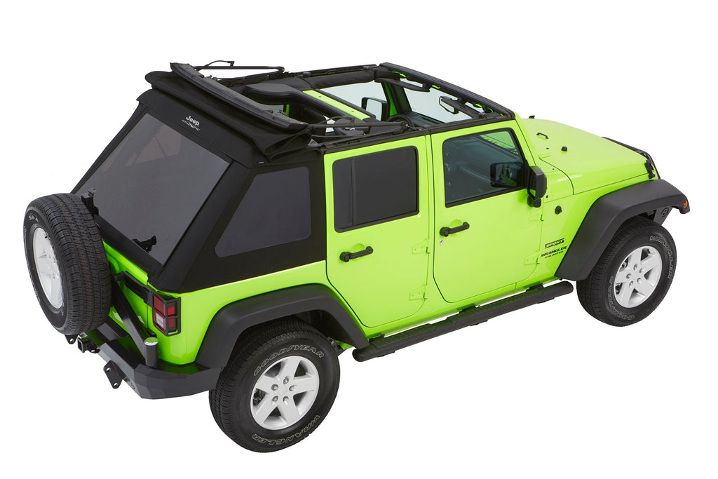 Bestop Soft Top JEEP(R) Trektop Glide - '07-18 Wrangler JK 4-Door (Black Twill) - 54423-17