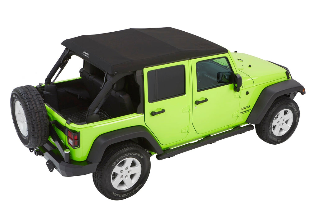 Bestop Soft Top JEEP(R) Trektop Glide - '07-18 Wrangler JK 4-Door (Black Twill) - 54423-17