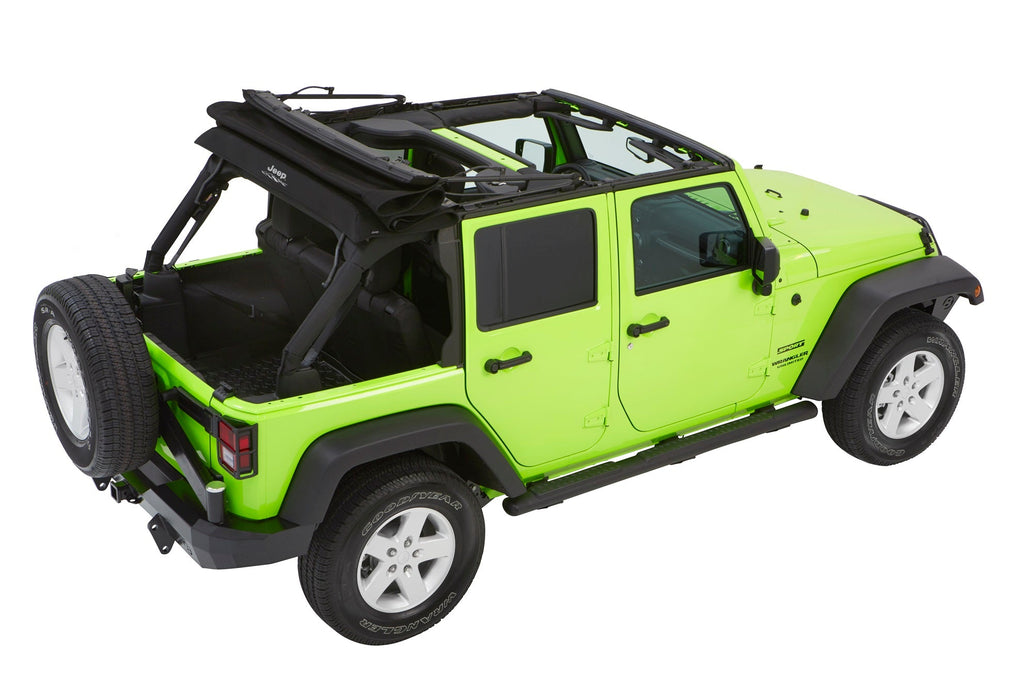 Bestop Soft Top JEEP(R) Trektop Glide - '07-18 Wrangler JK 4-Door (Black Twill) - 54423-17