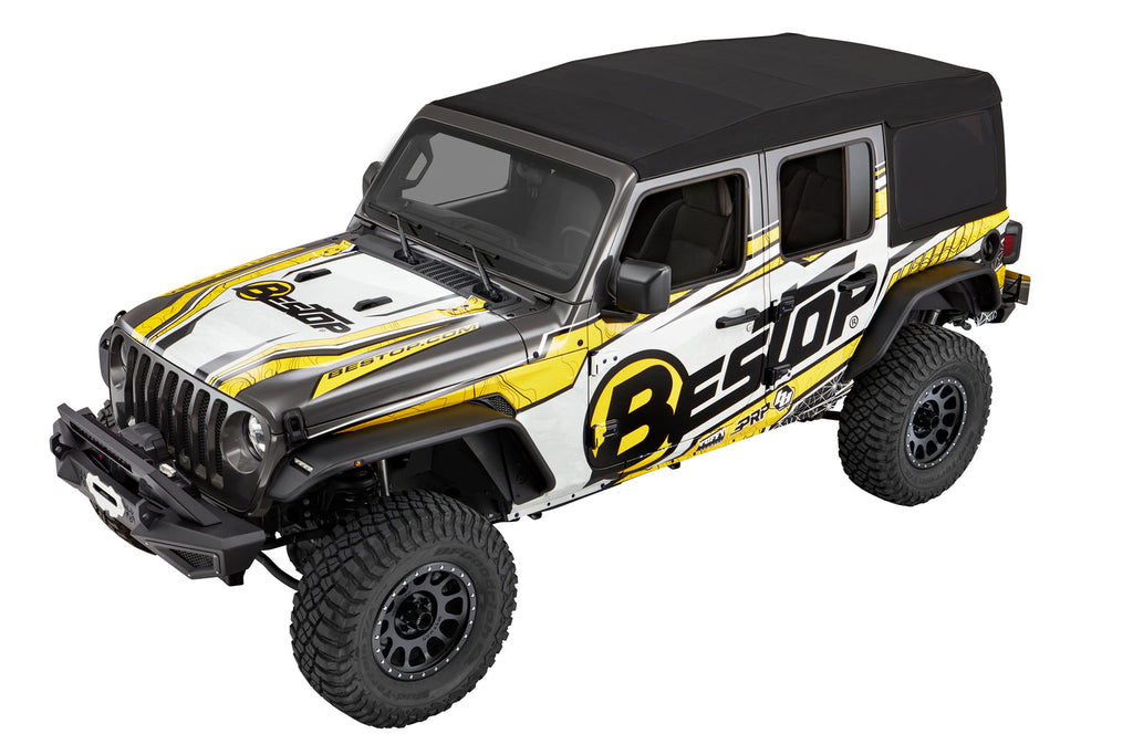 Bestop Soft Top Supertop Ultra - '18-23 Wrangler JL 4-Door (Black Twill) - 54725-17