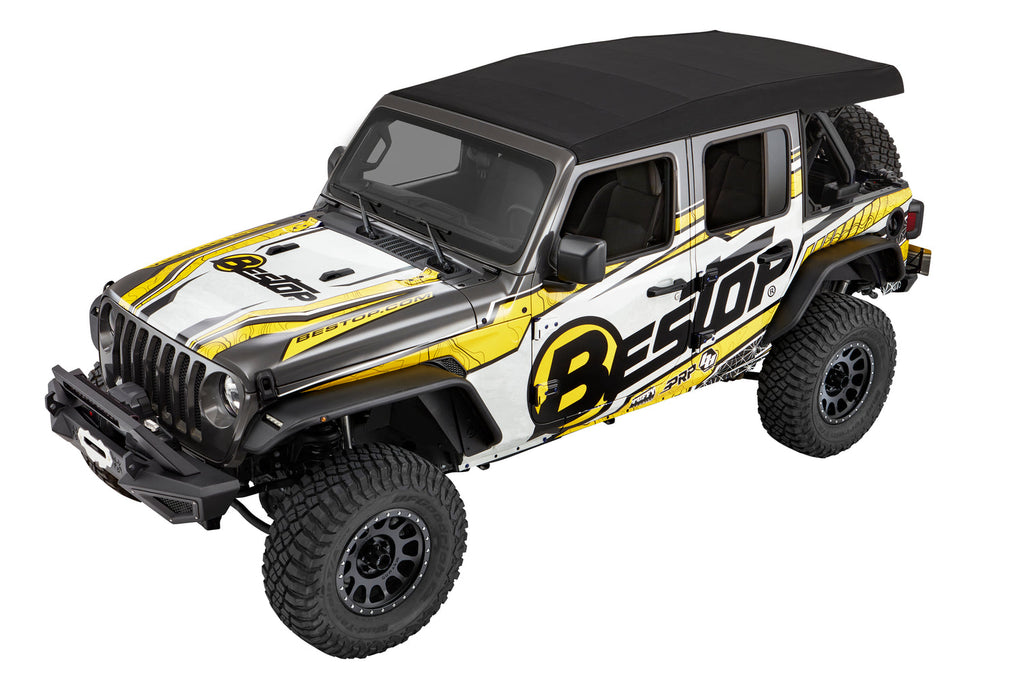 Bestop Soft Top Supertop Ultra - '18-23 Wrangler JL 4-Door (Black Twill) - 54725-17