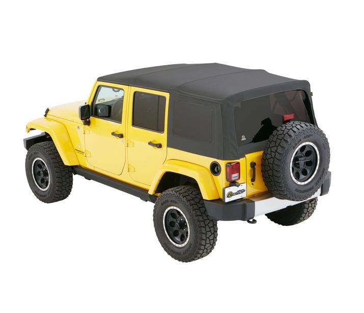 Bestop Soft Top Supertop - '07-18 Wrangler JK 4-Door (Granite Grey Twill) - 54823-70