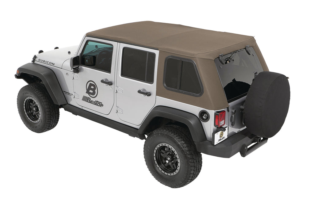 Bestop Soft Top Bestop - Trektop Pro - '07-18 Wrangler JK 4-Door (Pebble Beige Twill) - 54863-74