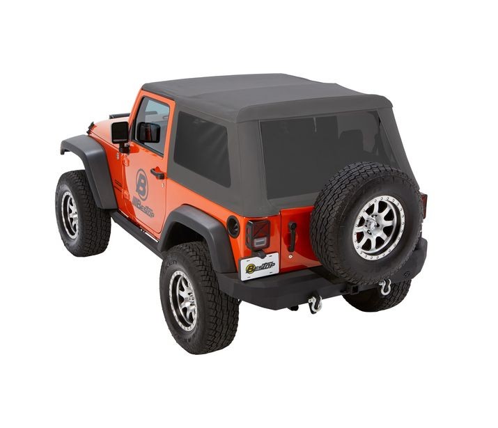 Bestop Soft Top Trektop Glide - '07-18 Wrangler JK 2-Door (Granite Grey Twill) - 54922-70