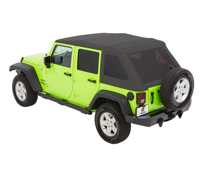 Bestop Soft Top Trektop Glide - '07-18 Wrangler JK 4-Door (Granite Grey Twill) - 54923-70