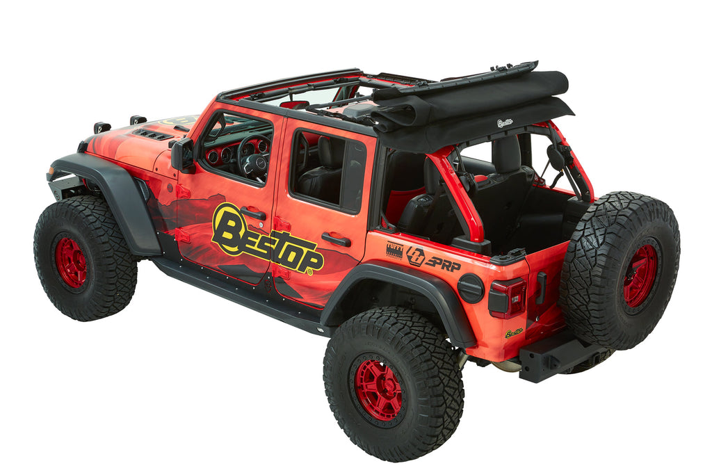 Bestop Soft Top Trektop Ultra - '18-23 Wrangler JL 4-Door (Black Twill) - 54925-17