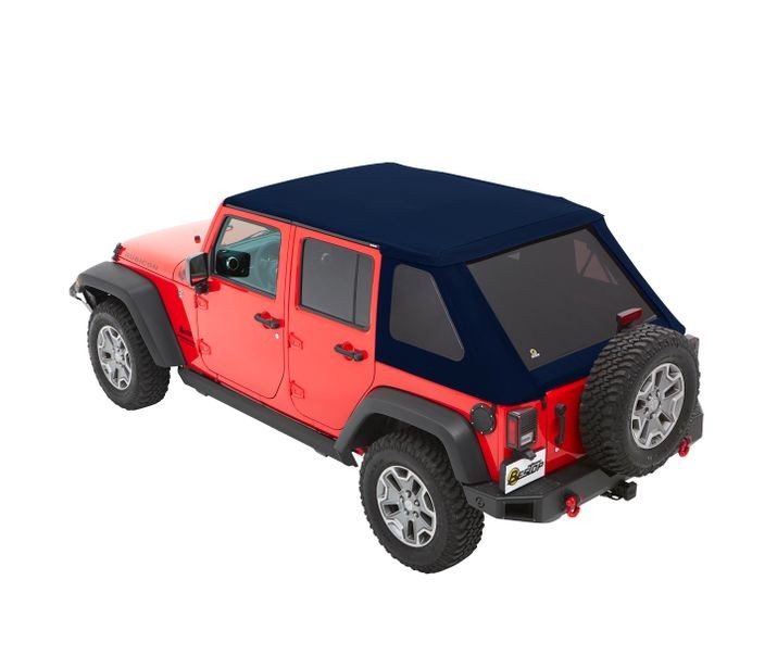 Bestop Soft Top Trektop - '07-18 Wrangler JK 4-Door (Navy Blue Twill) - 56853-69