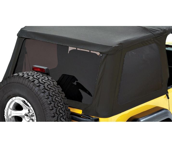 Bestop Convertible Top Window Kit Window Set - '97-06 Wrangler TJ Exc. Unlimited(Black Denim) - 58220-15
