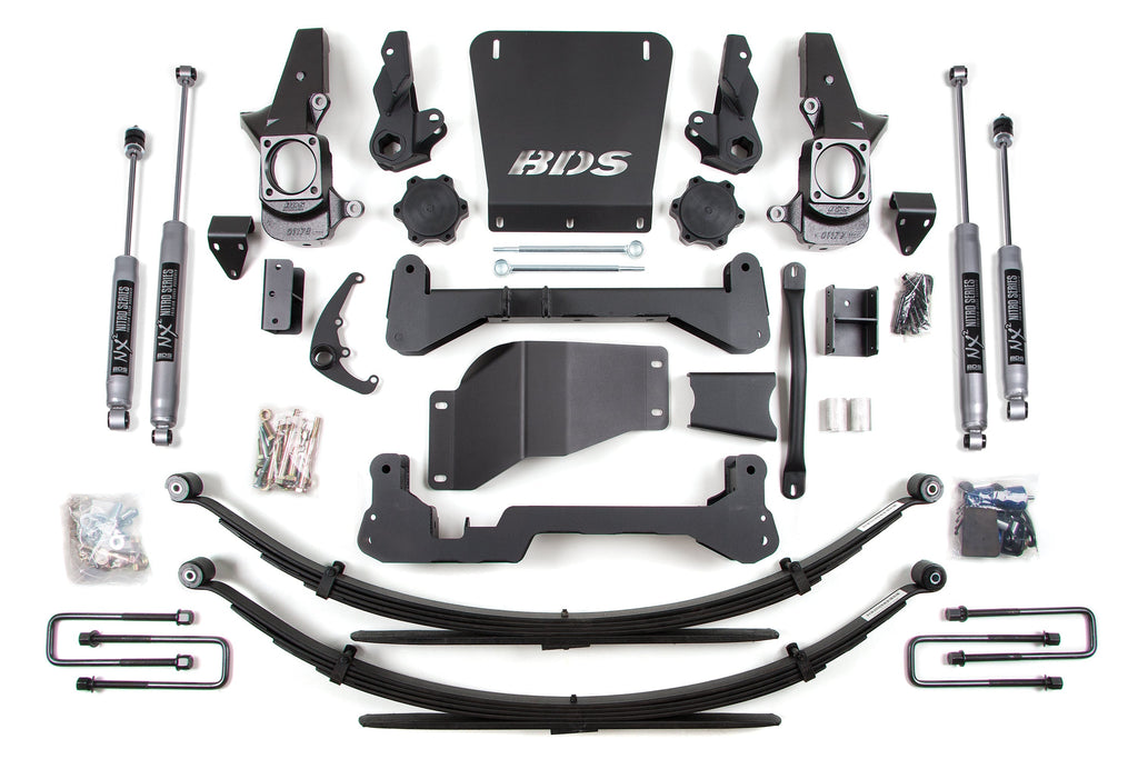 BDS Suspension Suspension Kits Standard Knuckle / Leaf Springs / NX2 Nitro Series 7 Inch Lift Kit | Chevy Silverado or GMC Sierra 2500HD/3500 (01-10) 4WD