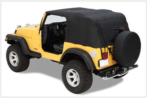 Pavement Ends Car Cover Emergency Top - '76-86 CJ7 / '87-91 Wrangler YJ (Black) - 56810-01