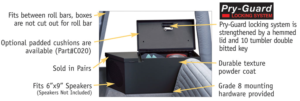 Tuffy Security Products Speaker Box Security Speaker/Storage Lockbox Set - 020-01