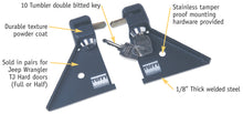 Load image into Gallery viewer, Tuffy Security Products Door Hinge Lock Door Hinge Locker - '97-06 Wrangler TJ (Black; Set of 2) - 043-01