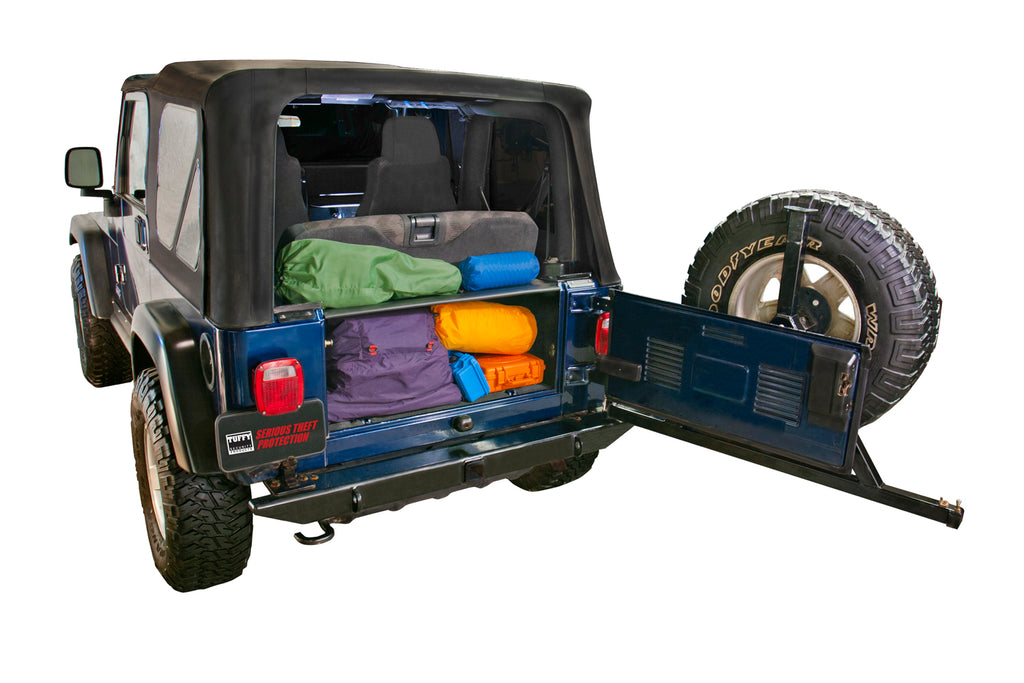 Tuffy Security Products Cargo Area Security Enclosure Standard Cargo Enclosure - '97-06 Wrangler TJ (Black) - 296-01