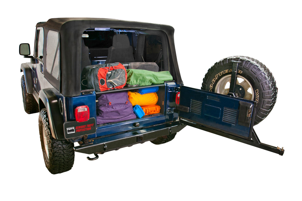 Tuffy Security Products Cargo Area Security Enclosure Standard Cargo Enclosure - '97-06 Wrangler TJ (Black) - 296-01