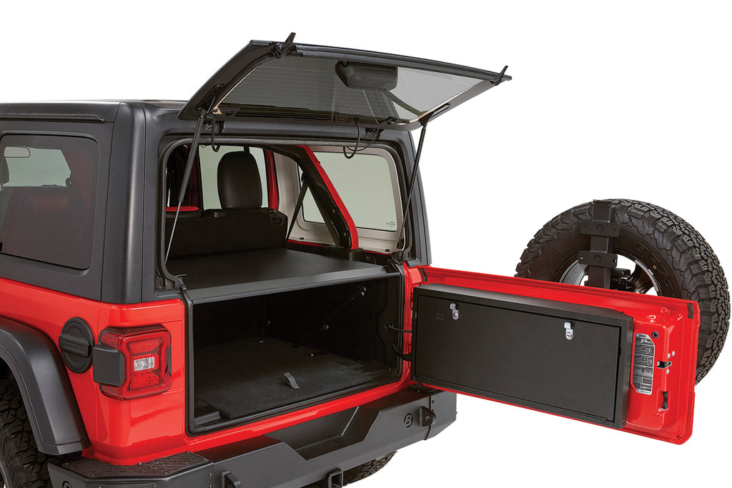 Tuffy Security Products Tailgate Organizer Tailgate Lockbox - '18-23 Wrangler JL (Standard Panel; Black) - 349-01