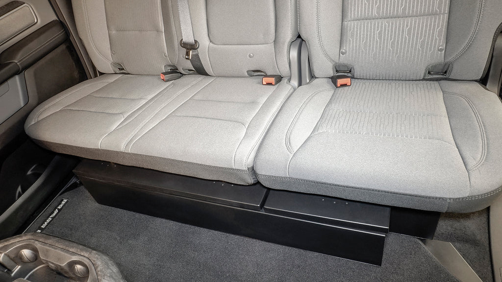 Tuffy Security Products Underseat Storage Box Rear Underseat Lockbox - '19-22 Ram 1500; w/ Crew Cab (Black) - 353-01