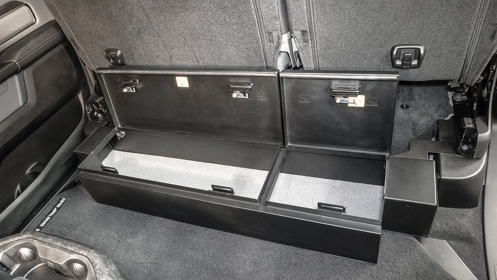 Tuffy Security Products Underseat Storage Box Rear Underseat Lockbox - '19-22 Ram 1500; w/ Crew Cab (Black) - 353-01