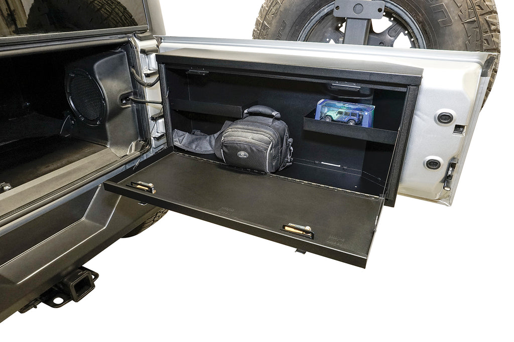 Tuffy Security Products Tailgate Organizer Tailgate Lockbox - '07-18 Wrangker JK (Standard Panel; Black) - 359-01