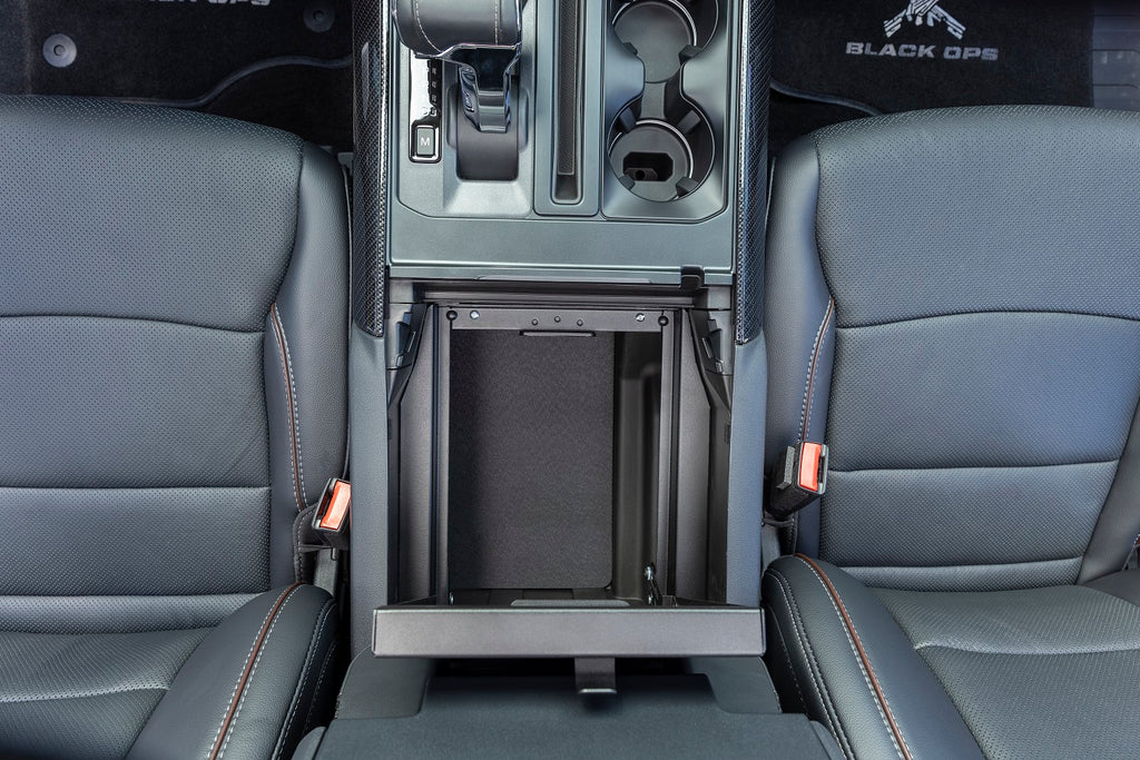 Tuffy Security Products Center Console Insert Console Safe - '21-22 F-150; w/ Flow-Thru Console (Black) - 376-01