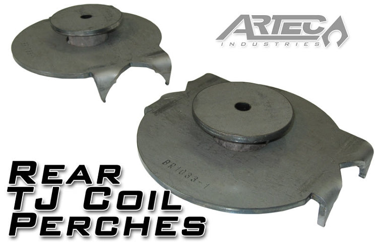 Artec Industries Leaf Spring Perches Jeep TJ Rear Coil Perches And Retainers 97-06 Wrangler TJ Pair 3.5 Inch Axle Tube Diameter Artec Industries - BR1045