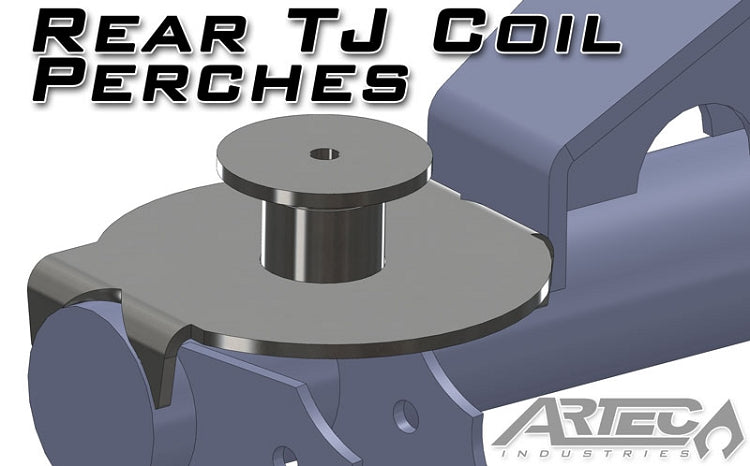 Artec Industries Leaf Spring Perches Jeep TJ Rear Coil Perches And Retainers 97-06 Wrangler TJ Pair 3.5 Inch Axle Tube Diameter Artec Industries - BR1045