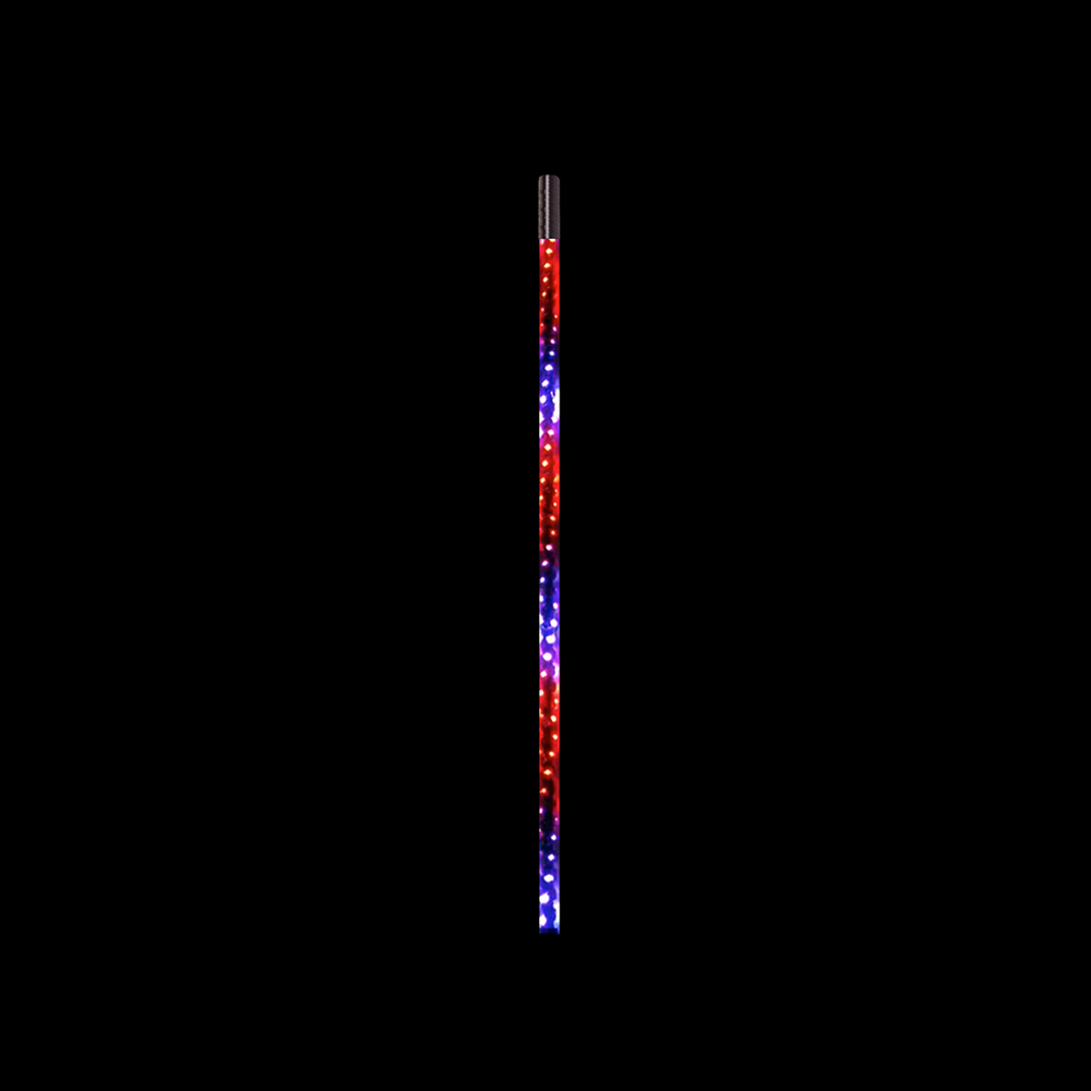Quake LED Radio Antenna 3 Foot RGB Accent CB Antenna Whip Light Single Quad-Lock/Interlock - QW833