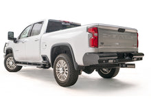 Load image into Gallery viewer, Fab Fours Bumper Black Steel Ranch Rear Bumper; w/Steel Tread Plate;