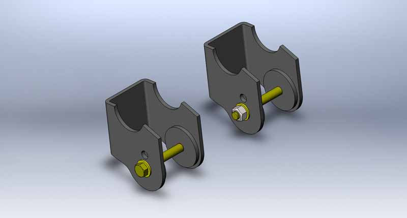 Clayton Off Road Axle Brackets Jeep Grand Cherokee Front Lower Control Arm Brackets 99-04 WJ Clayton Off Road - COR-1106030