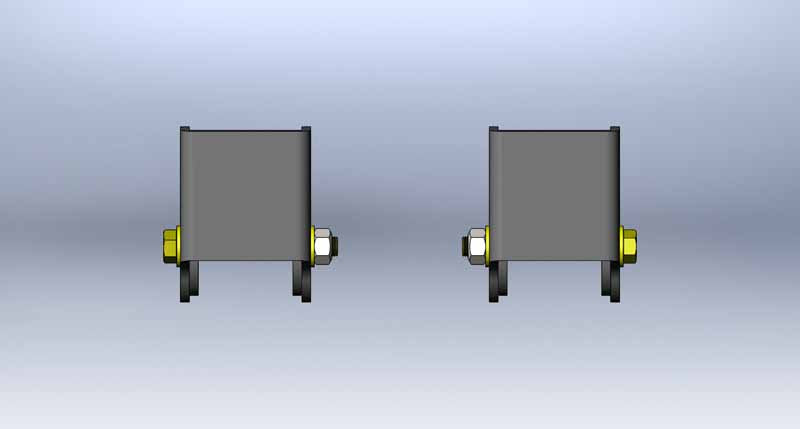 Clayton Off Road Axle Brackets Jeep Grand Cherokee Front Lower Control Arm Brackets 99-04 WJ Clayton Off Road - COR-1106030