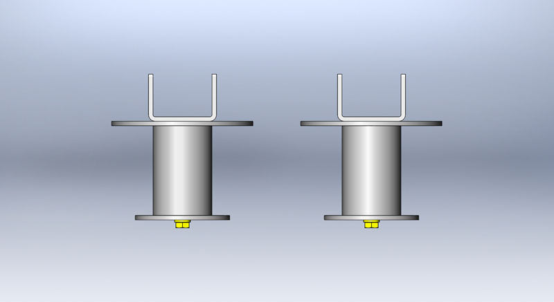 Clayton Off Road Axle Brackets Jeep Wrangler 5 Inch Stretch Rear Upper Spring Post W/Spring Retainer 1997-2006 TJ/LJ Clayton Off Road - COR-1200506