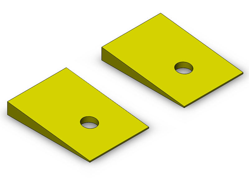Clayton Off Road Axle Brackets Jeep Cherokee 7 Degree Shim 1984-2001 XJ Clayton Off Road - COR-1201207