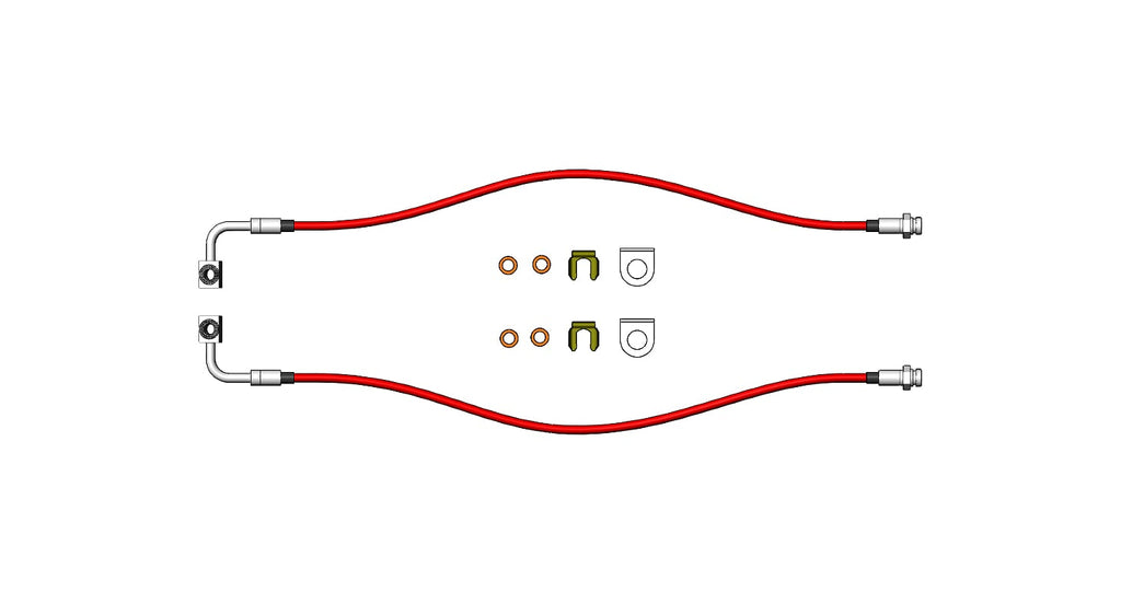 Clayton Off Road Brake Lines Jeep Gladiator Rear Brake Lines for 2020-Up Gladiator Clayton Off Road - COR-1310102